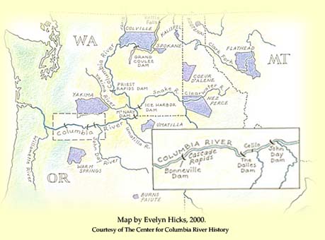 Map of Columbia River Area
